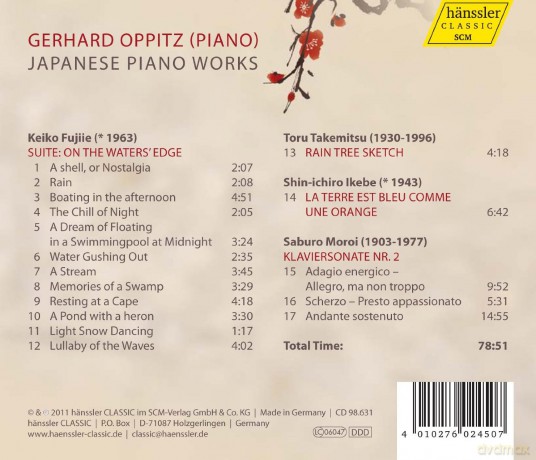 Oppitz Gerhard: Japanische Klavierwerke [CD]