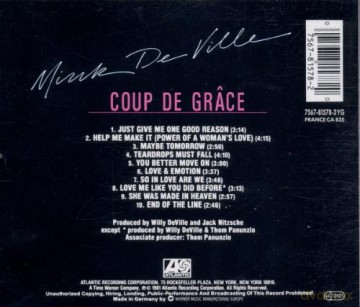 Mink De Ville: Coup De Grace [CD]