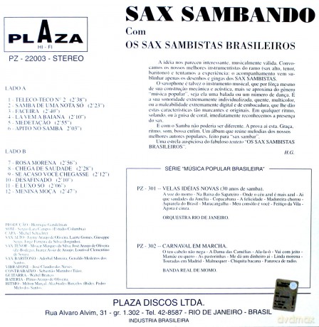 Os Sax Sambistas Brasileiros: Sax Sambando [Winyl]