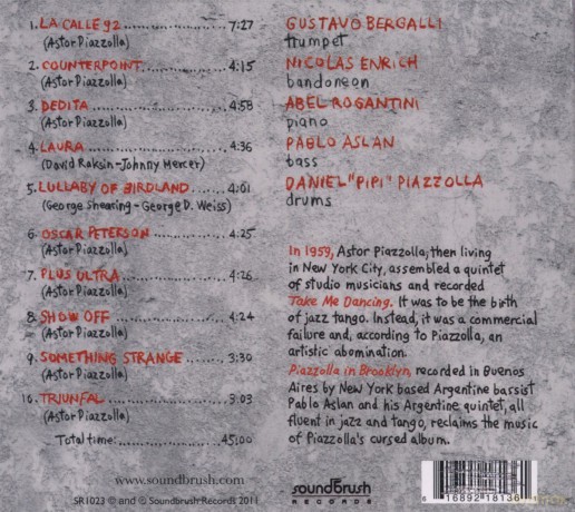 Pablo Aslan Quintet: Piazzolla In Brooklyn [CD]