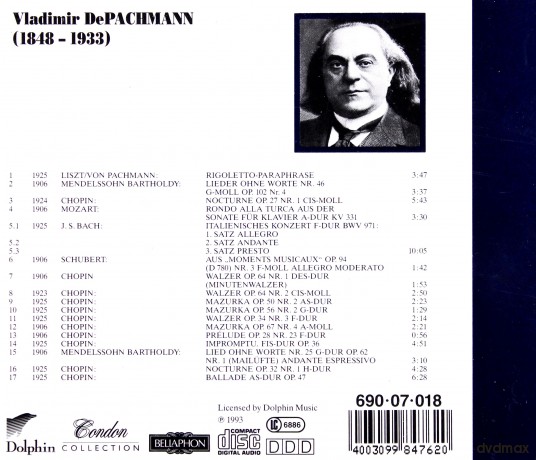 Pachmann Vladimir De: Early Recordings - Condon Collection [CD]