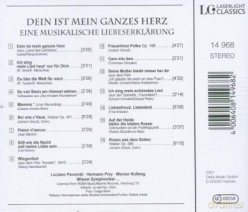 Pavarotti & Prey & Hollweg & Wiener Symphoniker: Dein Ist Mein Ganzes Herz [CD]