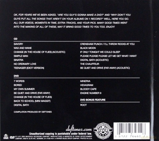 The Deftones: B-Sides & Rarities (digipack) [CD]+[DVD]