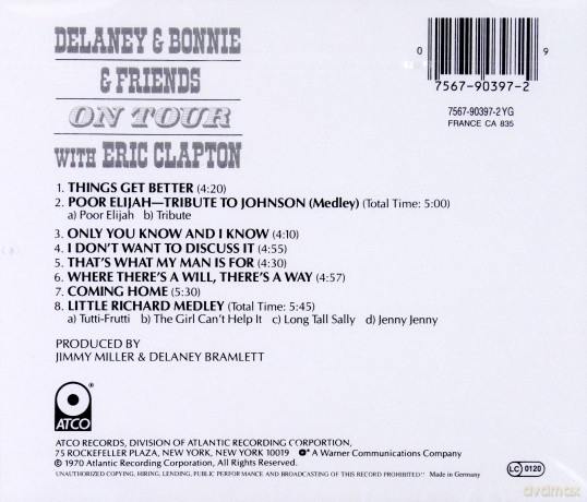 Delaney & Bonnie: On Tour With Eric Clapton [CD]