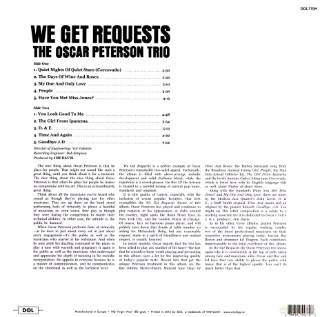 Peterson Oscar Trio: We Get Requests [Winyl]
