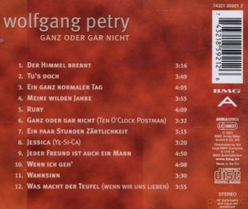 Petry Wolfgang: Ganz Oder Gar Nicht [CD]
