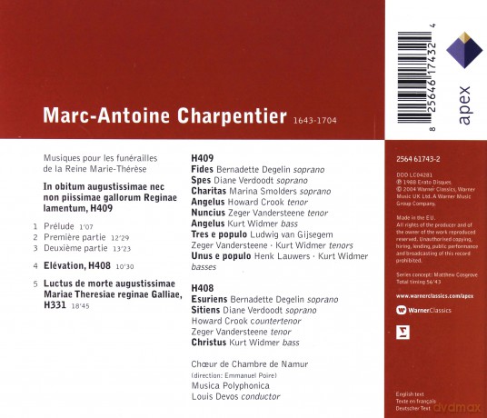 Louis Devos/Musica Polyphonica: Char: Musiques Pour Les Funerai [CD]