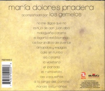 Prada Maria Dolores: Canciones Espanolas [CD]