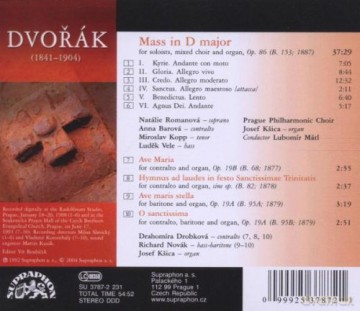 Prague Philharmonic Choir: Dvorak: Mass In D Major [CD]