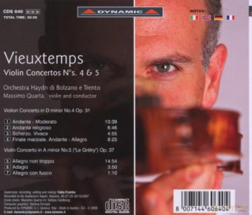 Quarta Massimo: Vieuxtemps - Violin Concertos [CD]