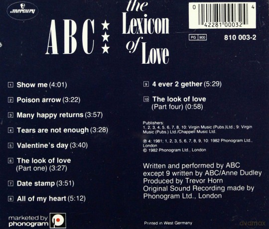 ABC: Lexicon Of Love [CD]