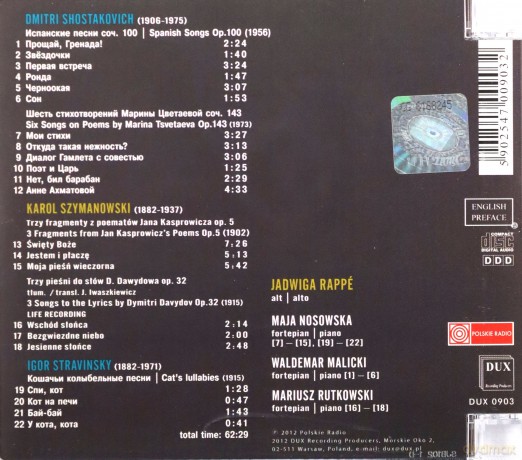 Rappe Jadwiga: Songs [CD]