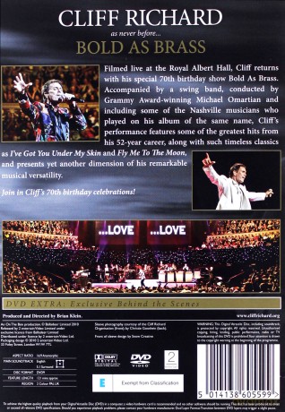 Richard Cliff: Bold As Brass - Live At The Royal Albert Hall - Sir Cliffs 70th Birthday [DVD]