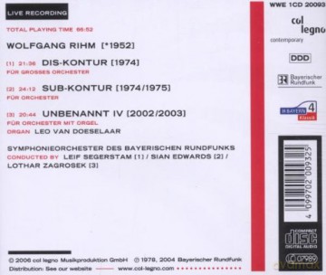 Rihm Wolfgang & Symphonieorchester Des Bayerischen Rundfunks & Segerstam & Edwards & Zagrosek: Musica Viva 13 [CD]