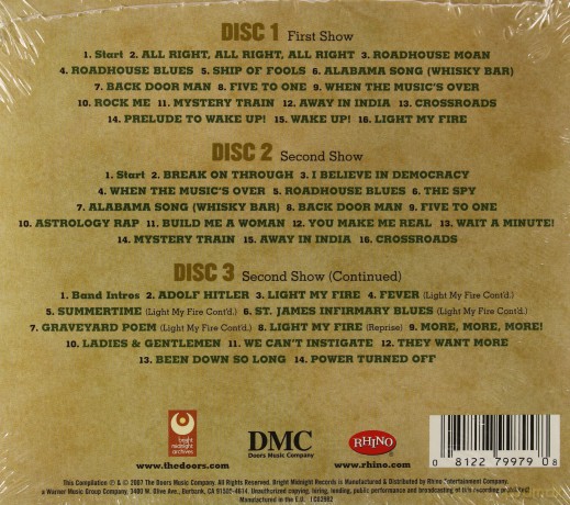 The Doors: Live From The Boston Arena1970 [3CD]