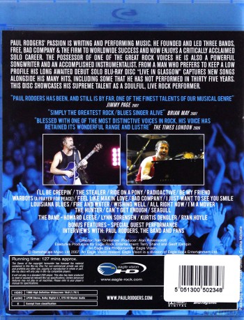 Rodgers Paul: Live In Glasgow [Blu-Ray]