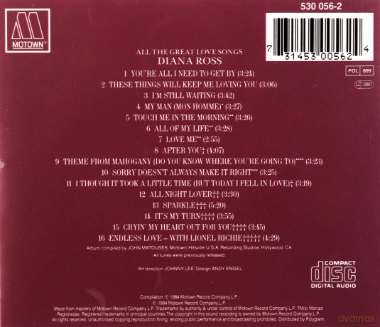 Ross Diana: All The Great Love Songs [CD]