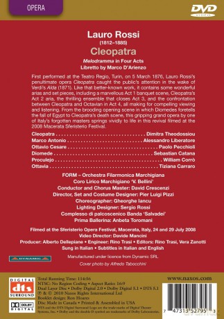 Rossi Lauro: Cleopatra [DVD]