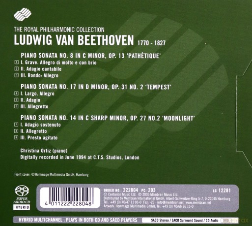 Royal Philharmonic Orchestra: Beethoven Klaviersonaten No 8 14 17 [SACD]