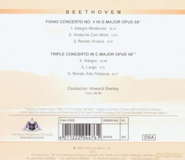 Royal Philharmonic Orchestra: Beethoven Piano Concertos No4 [CD]