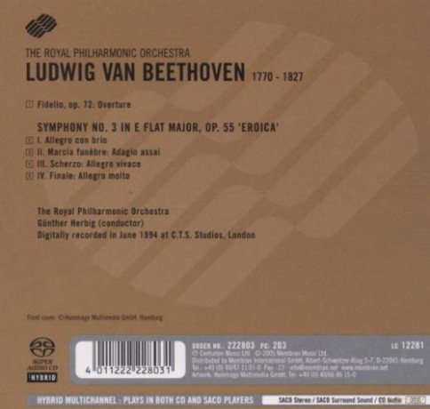 Royal Philharmonic Orchestra: Beethoven Symphony No 3 Eroica And Fidel [SACD]
