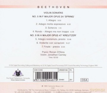 Royal Philharmonic Orchestra: Beethoven Violin Sonatas No5 [CD]