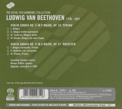 Royal Philharmonic Orchestra: Beethoven Violin Sonatas Nos 5 And 9 [SACD]