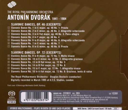 Royal Philharmonic Orchestra: Dvorak Slavonic Dances Op46and72 Excerps [SACD]