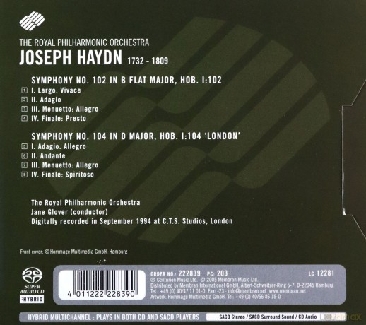 Royal Philharmonic Orchestra: Haydn Symphonies Nos 102 And 104 [SACD]