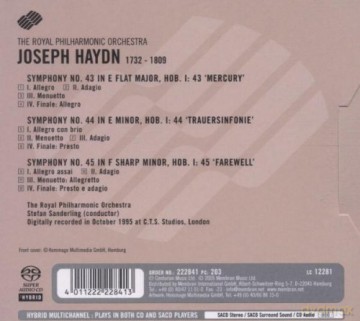 Royal Philharmonic Orchestra: Haydn Symphonies Nos 43 44 45 [SACD]