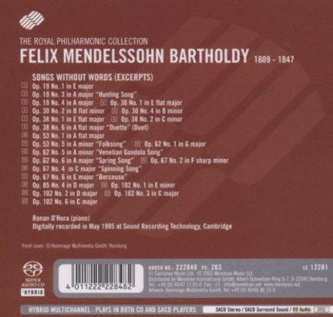 Royal Philharmonic Orchestra: Mendelssohn Lieder Ohne Worte Auswahl So [SACD]
