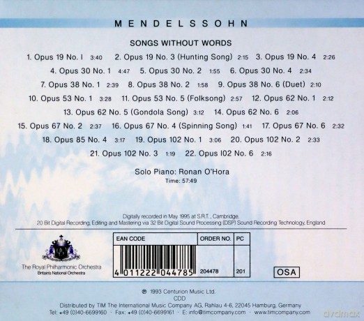 Royal Philharmonic Orchestra: Mendelssohn Song Without Words [CD]