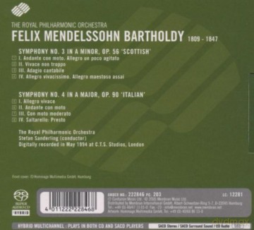 Royal Philharmonic Orchestra: Mendelssohn Symphonies Nos 3and4 [SACD]
