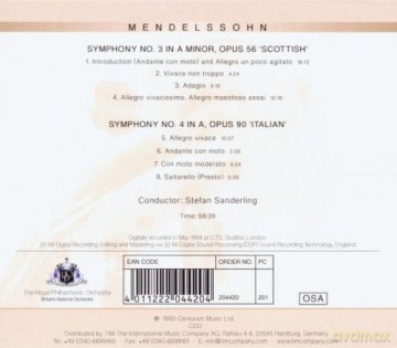 Royal Philharmonic Orchestra: Mendelssohn Symphony No3 Opus 56 [CD]