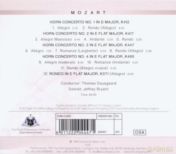 Royal Philharmonic Orchestra: Mozart Horn Concertos No1234 [CD]