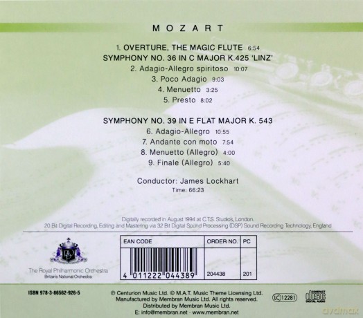 Royal Philharmonic Orchestra: Mozart Overture The Magic Flute [CD]