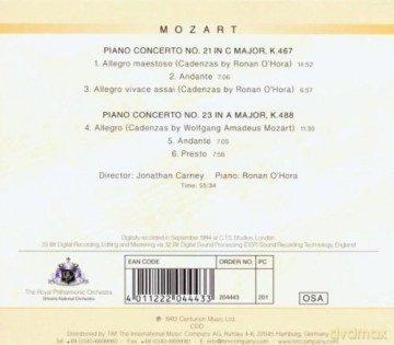 Royal Philharmonic Orchestra: Mozart Piano Concertos No2123 [CD]