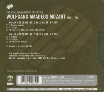 Royal Philharmonic Orchestra: Mozart Violin Concertos 3 And 5 [SACD]