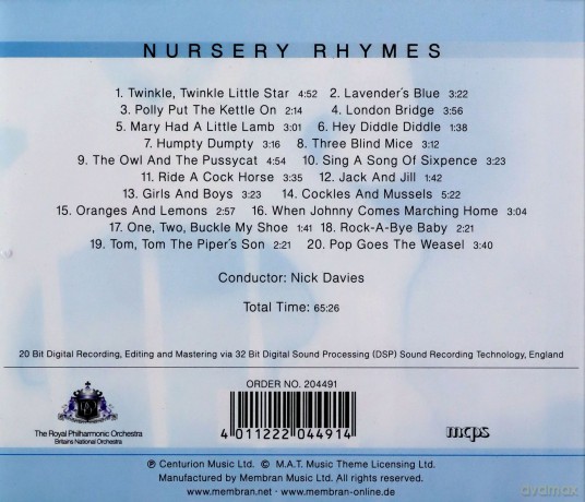 Royal Philharmonic Orchestra: Nursery Rhymes [CD]