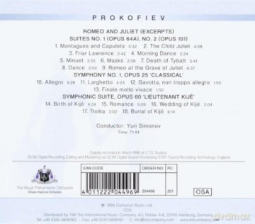 Royal Philharmonic Orchestra: Prokofiev Romeo And Juliet [CD]