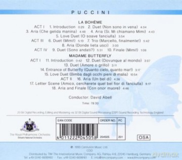 Royal Philharmonic Orchestra: Puccini Highlights From La Bohememadame [CD]