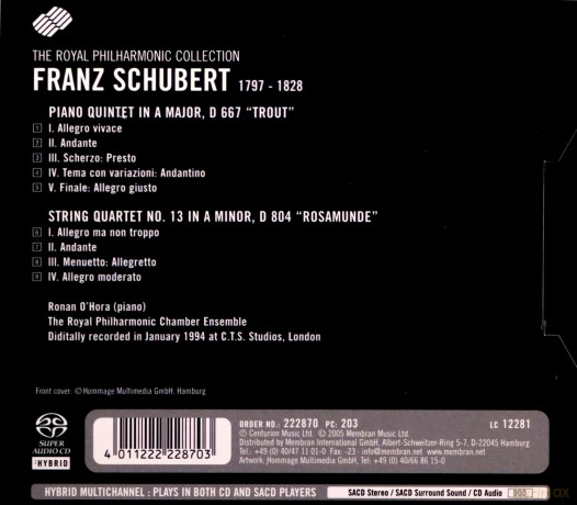 Royal Philharmonic Orchestra: Schubert Klavierquintettandstreichquarte [SACD]