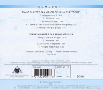 Royal Philharmonic Orchestra: Schubert Piano Quintet In A Major [CD]