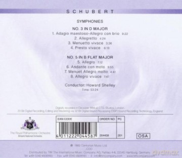 Royal Philharmonic Orchestra: Schubert Symphonies No2 5 [CD]