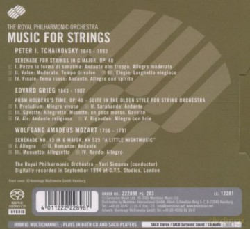 Royal Philharmonic Orchestra: Tchaikovsky Grieg Mozart Music For Strin [SACD]