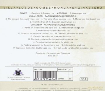 Royal Philharmonic Orchestra: Villalobosgomesmoncayoginastera Bachiana [CD]