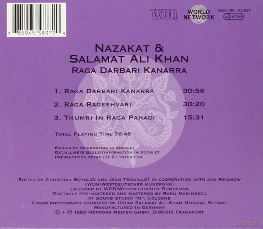 Salamat Ali Kahn Nazakat: 20 Pakistan [CD]