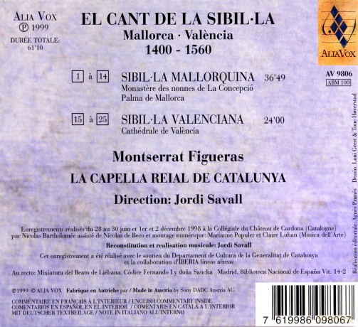 Savall Jordi: El Cant De La Sibil-La [CD]