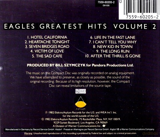 Eagles: Greatest Hits vol. 2 [CD]
