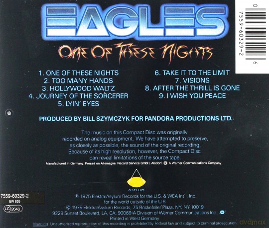 Eagles: One Of These Nights [CD]
